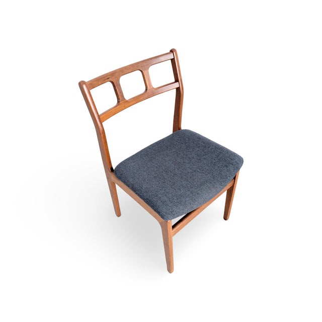 Blue Mid-Century Stühle Danish Teak, 1960s, Set of 3 For Sale - Image 8 of 10