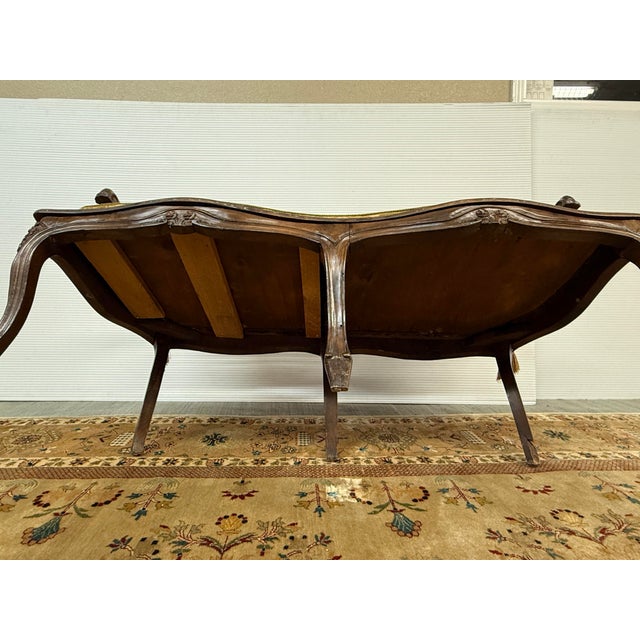20th Century French Cane Back Sofa Bench For Sale In San Francisco - Image 6 of 12