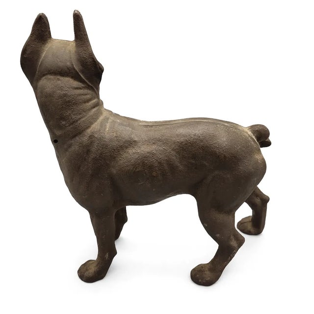 American Antique Cast-Iron Boston Terrier Doorstop — National Foundry, C. 1925–1935 For Sale - Image 3 of 8