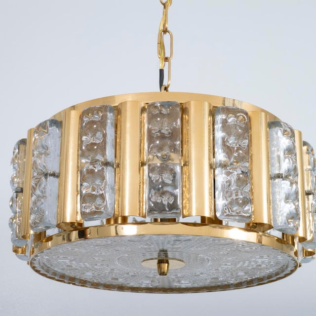 Carl Fagerlund Brass and molded glass pendant by Carl Fagerlund For Sale - Image 4 of 10