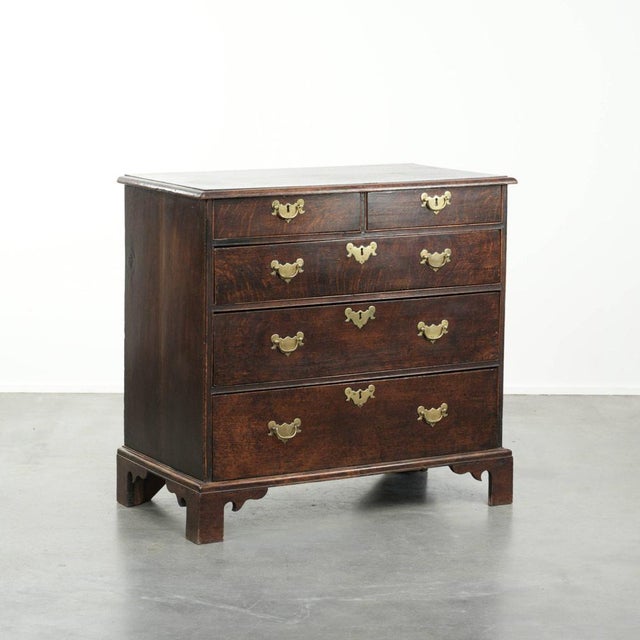 Antique English Oak Chest of Drawers, 1700s For Sale - Image 14 of 14