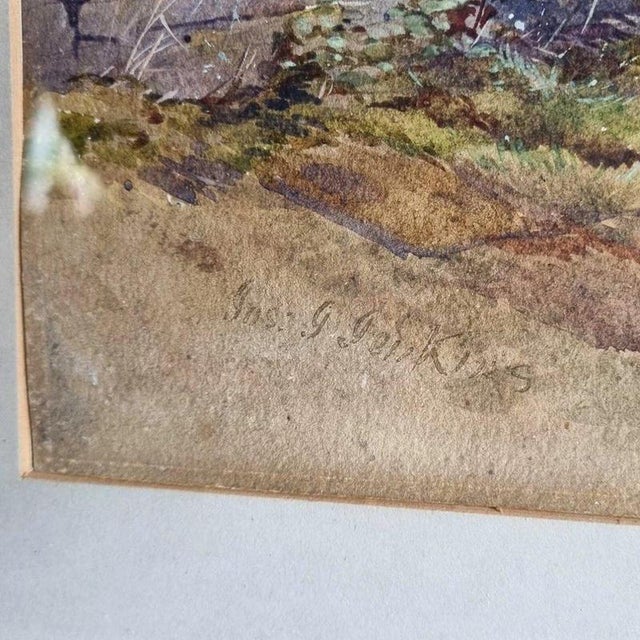 2000 - 2009 Joseph J. Jenkins, Haddon Hall, 19th Century, Watercolour For Sale - Image 5 of 8