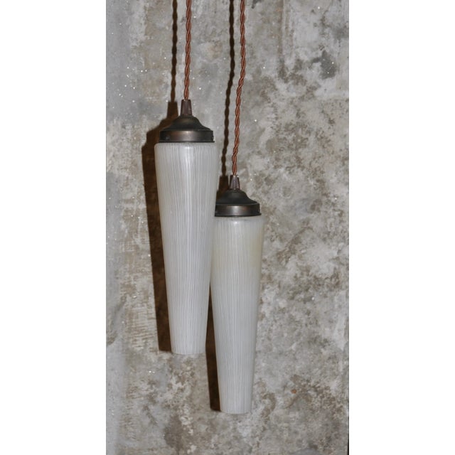 Ceiling Lamp with Two Cone-Shaped Lampshades, 1950s For Sale - Image 13 of 13