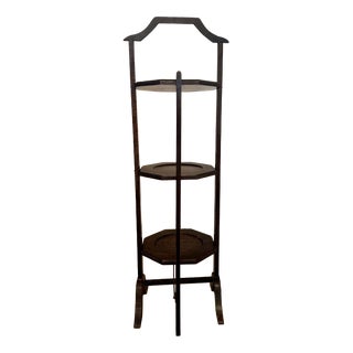 Antique Edwardian Oak Folding Cake Stand, 1900s For Sale