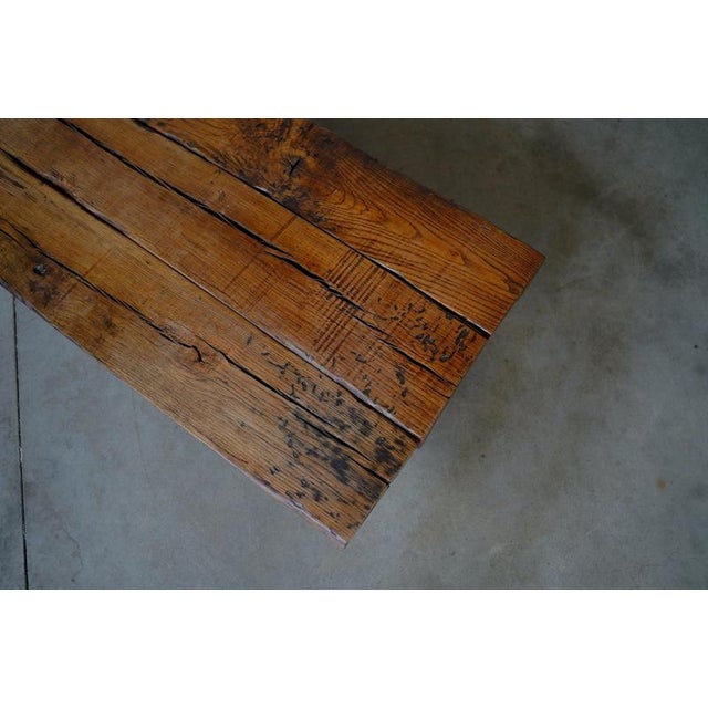 Large Vintage Dutch Rustic Coffee Table in Oak, 1960s For Sale - Image 6 of 7