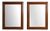 Bicolor Wood and Ebonised Wood Mirrors, Set of 2 For Sale