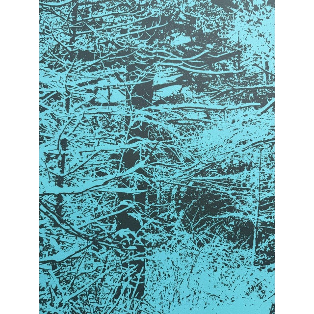 Turquoise Albert Frank Quinlan Limited Edition Color Lithograph "Wet Snow" 1975 For Sale - Image 8 of 13