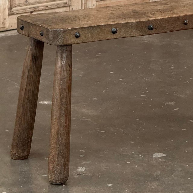 Mid 20th Century Rustic Mid-Century Brutalist Bench ~ Stool For Sale - Image 5 of 16