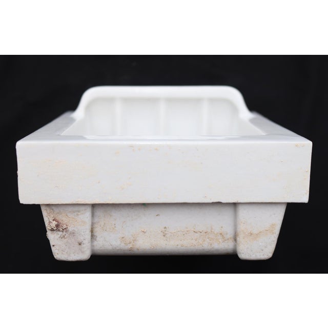 Vintage Recessed Fairfacts Co. White Ceramic Bathtub Soap Dish For Sale - Image 6 of 9