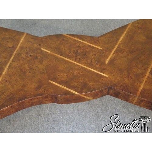 Modern Design Burl Inlaid Walnut Bowtie Coffee Table Jc-494796 For Sale - Image 4 of 10