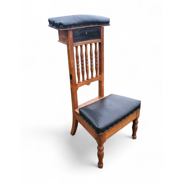Antique Monastery Praying Chair with Concealed Storage, 1890s For Sale - Image 5 of 18