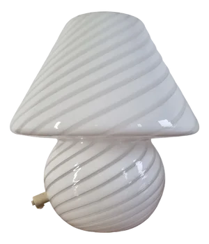 Large Murano Glass Mushroom Table Lamps, Italy, 1980s, Set of 2