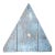 19th Century Rustic Primitive Blue Painted Sculptural Triangular War Decoration For Sale