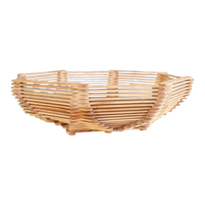 Wooden Octagonal Tramp or Folk Art Basket - 20th Century