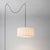 Nova Scallop 15" Swag Light Kit - Drum White Linen Shade, Weathered Brass Steel Body, Inline Dimmer, Dimmable For Sale - Image 4 of 5