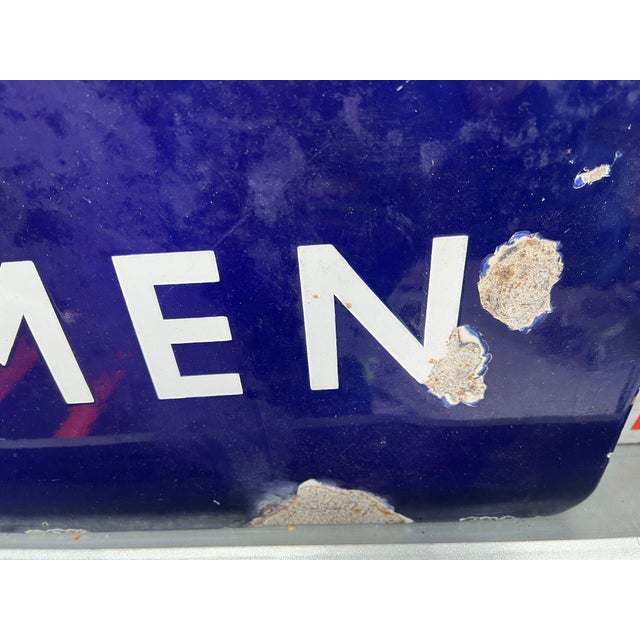 Vintage Enamel British Railways Gentlemans Sign, 1940s For Sale - Image 6 of 9