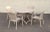 High Quality Set of Four Aluminum Frame And All Weather Wicker Stackable Armchairs and Folding Dining Table