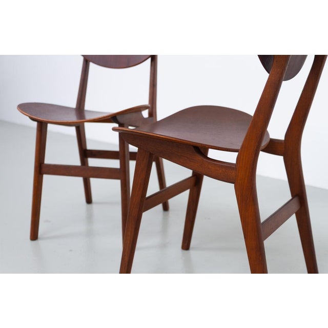 Modern Danish Oak and Teak Side Chairs, Denmark, 1960s, Set of 2 For Sale - Image 13 of 18