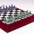 1950s Indian Silver and Enamel Chess Set with Silk and Velvet Board, Jaipur, 1950s, Set of 33 For Sale - Image 5 of 18