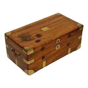 19th Century British Military Officer's Campaign Trunk of Brass-Bound Camphor