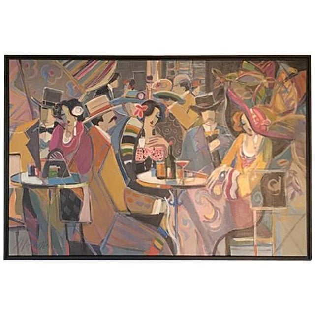 Signed Original Isaac Maimon "Sharing Great Times" For Sale - Image 11 of 11