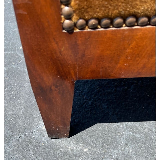 Dessin Fournir Eyton Bergere. Mohair, Mahogany Club Chair For Sale - Image 17 of 17