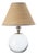Giorgio Crystal Mini Lamp, Polished Nickel with Rattan Shade For Sale