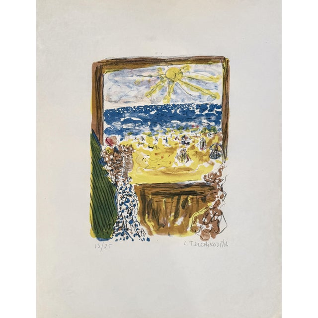 Constantin Terechkovitch, By the Sea, Lithograph For Sale - Image 4 of 6