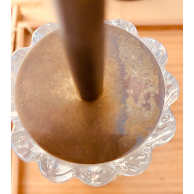 1960s Mid-Century Modern Carl Fagerlund Relief Glass Lamp by Orrefors. 1960's For Sale - Image 5 of 9