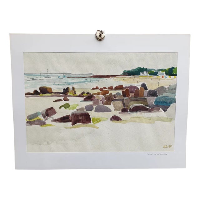 Michel Roubille, Carnac, 1978, Watercolor For Sale