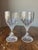 Mikasa Parklane Pattern Wine Glasses Blown crystal glass Set of 2 2 7/8" diameter at the top, 2.75" diameter at the bottom...