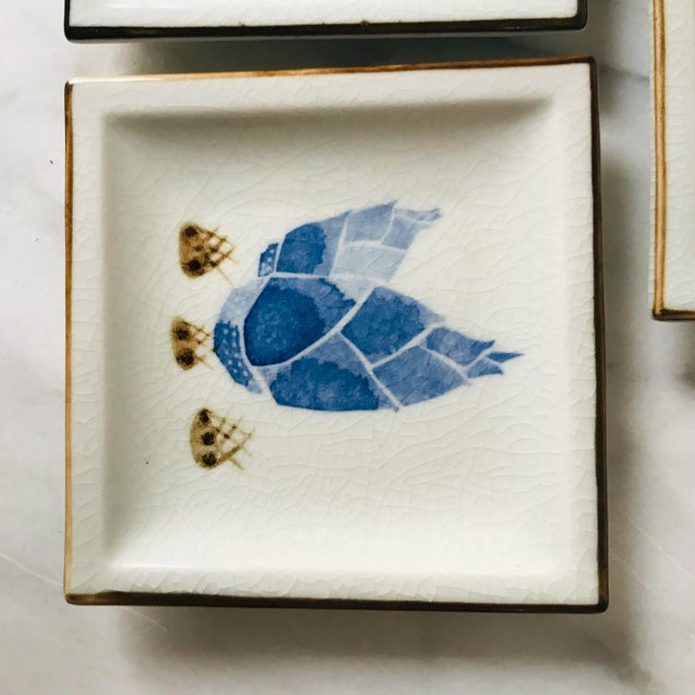 Vintage Japanese Hand Painted Dishes - Set of Three For Sale - Image 4 of 8