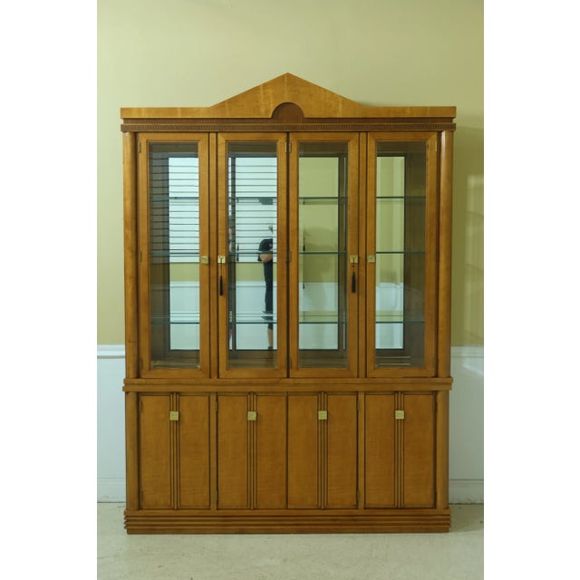 Hickory White Biedermeier Style Satinwood China Cabinet For Sale - Image 13 of 13