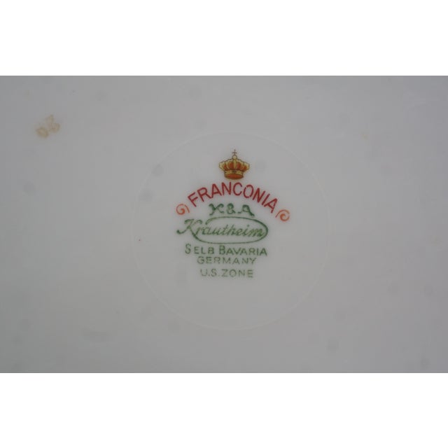 Mid 20th Century German Bavarian Franconia K&a Krautheim Floral Serving Plates 8" - Set of 12 For Sale - Image 4 of 14