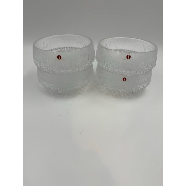 Tapio Wirkkala Set of 4 Iittala Ultima Thule Glass Dessert Bowls by Tapio Wirkkala – Made in Finland For Sale - Image 4 of 10