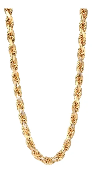 14 Karat Yellow Gold 20.5 Gm, Rope Chain Necklace