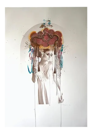 Rosie Emerson, Venus, Hand-Painted Silk Screen, Sexy Portrait Photography, 2017
