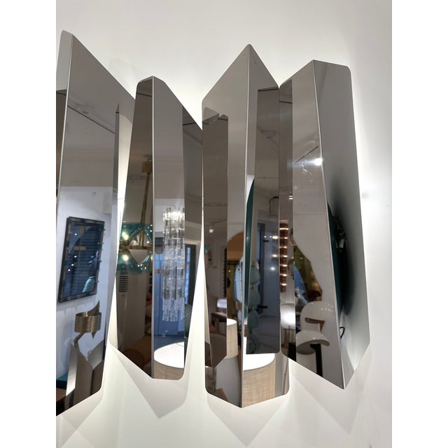 Large Wall Lamp Sconce Metal Sculpture by Mario Torregiani, Italy, 1990s For Sale - Image 6 of 12