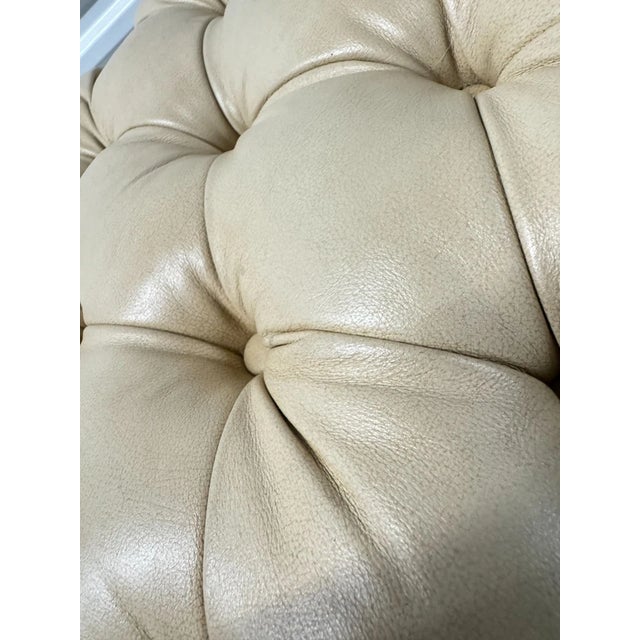 1970s English Carved Dog Face Mahogany Wood Leather Bench For Sale - Image 15 of 15