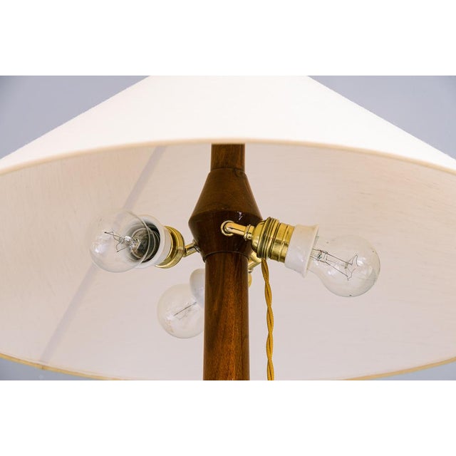 Floor Lamp in Wood with Fabric Shade, Vienna, 1950s For Sale - Image 16 of 17