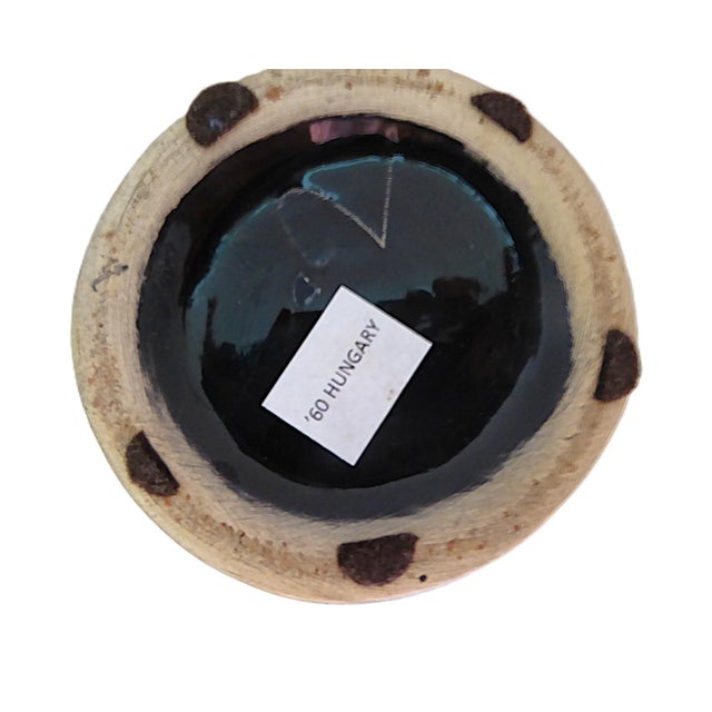Hungarian Mid Century Modern Lava Glaze Pottery Vase 1960s Hungary For Sale In Miami - Image 6 of 7