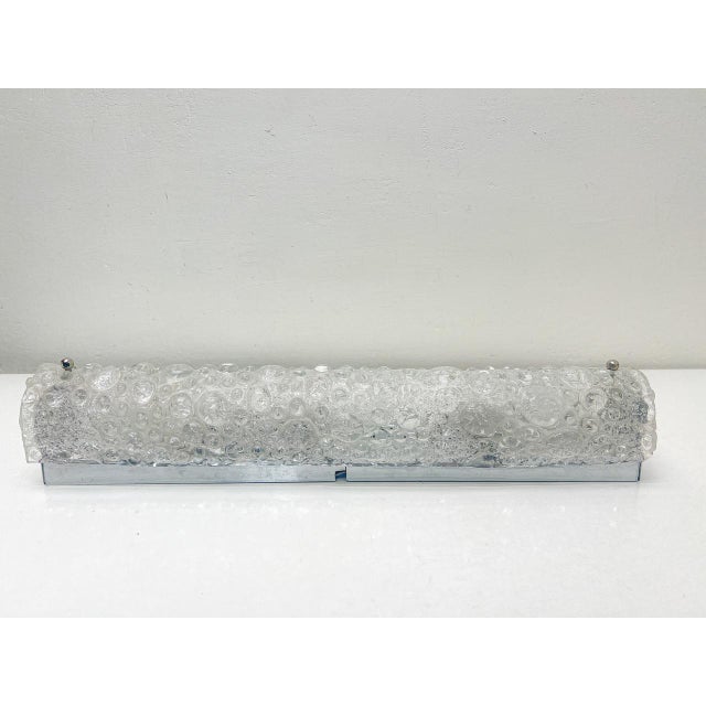 Long Bubble Ice Glass Tube Wall Lamp from Hillebrand Lighting, 1970s For Sale - Image 11 of 16