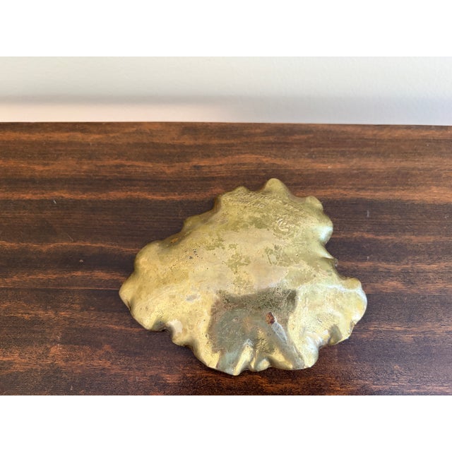 Mid-Century Virginia Metalcrafters Cast Brass Rhubarb Leaf Catchall For Sale - Image 10 of 11