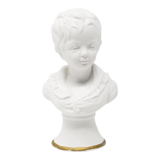 Vintage Porcelain Boy Bust For Sale