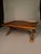Wood Vintage Campaign Style Mahogany Coffee Table With Removable Leather-Lined Trays & Brass Accents, Circa 1980 For Sale - Image 7 of 13