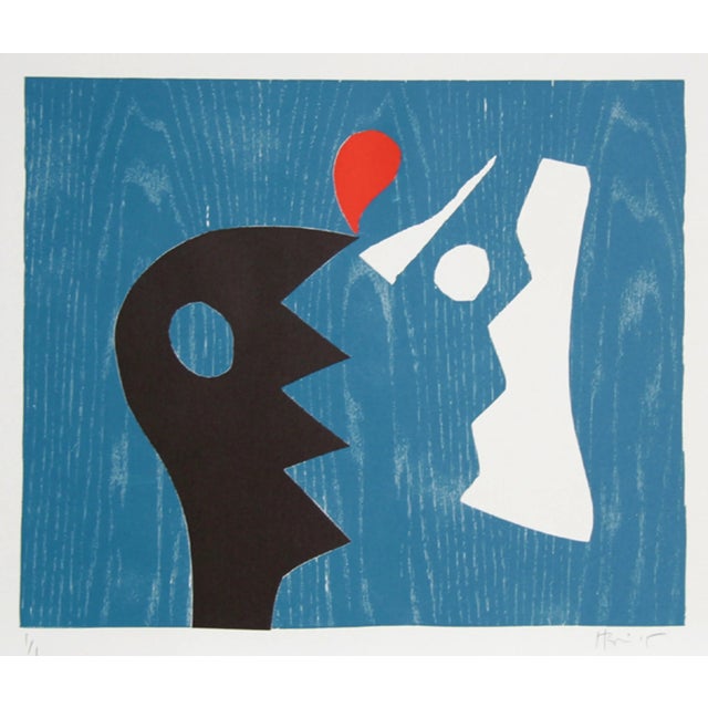 Artist: Charlie Hewitt, American (1946 - ) Title: Untitled - I Year: circa 1995 Medium: Woodblock Monoprint, Signed in...