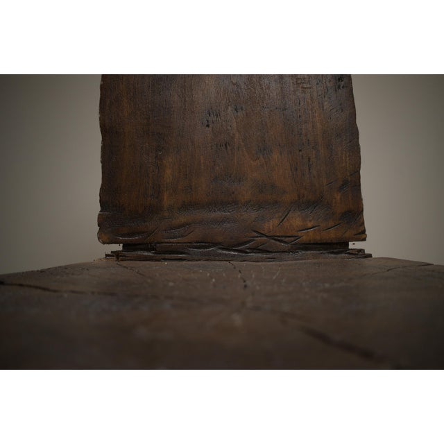 Brown Vintage French Vernacular Monoxyl Chairs in Birch, 1960s, Set of 4 For Sale - Image 8 of 18