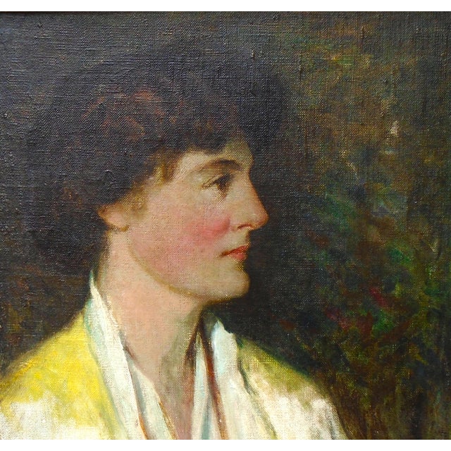 English "To My Good Friend, H.R.S. - 1924" Original Oil Painting For Sale - Image 3 of 5