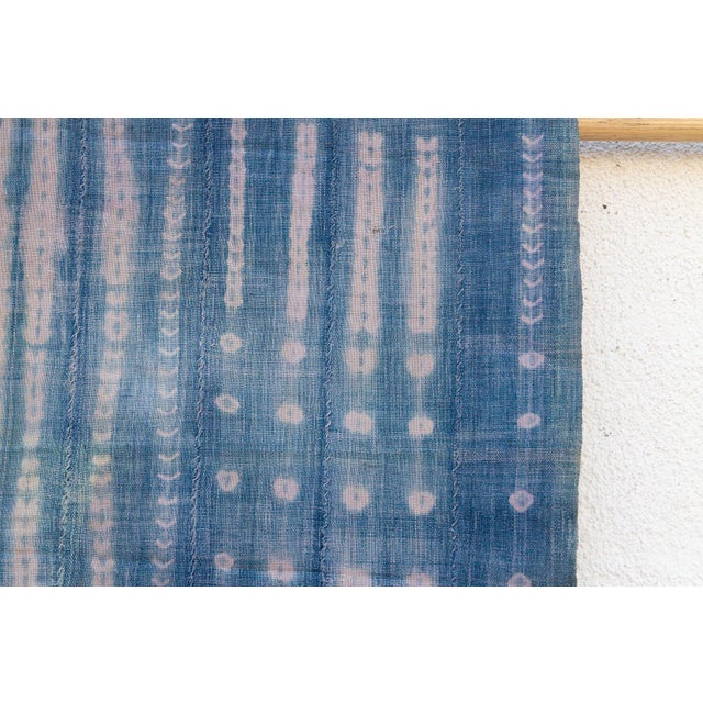 Timbuktu Dusk Indigo Mud Cloth Throw For Sale - Image 4 of 6