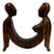 Vintage Wooden Carving of a Man and Woman Joined “Unity” Rare. For Sale